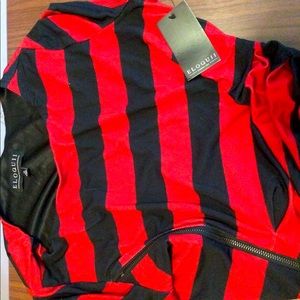 Eloquii Red & Black Stripe Dress